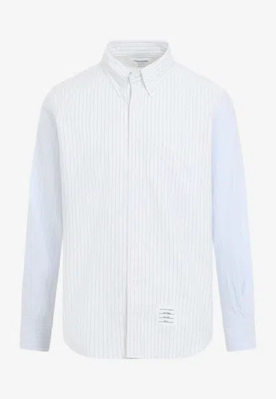 Thom Browne Striped Button Down Shirt Long Sleeves In Multi