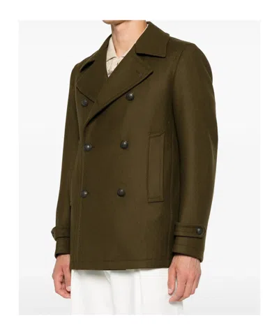 Tagliatore Double-breasted Buttoned Jacket In Brown