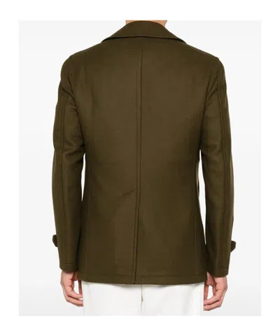Tagliatore Double-breasted Buttoned Jacket In Brown
