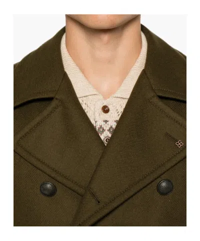 Tagliatore Double-breasted Buttoned Jacket In Brown