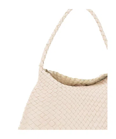Dragon Diffusion Woven Shoulder Bag In Sand