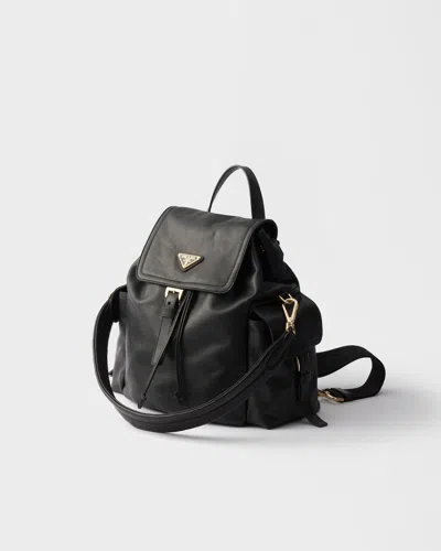 Prada Explore Medium Nappa Leather Backpack In Black