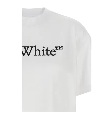 Off-white Relaxed Fit Cotton Tee With Oversized Logo In Animal Print