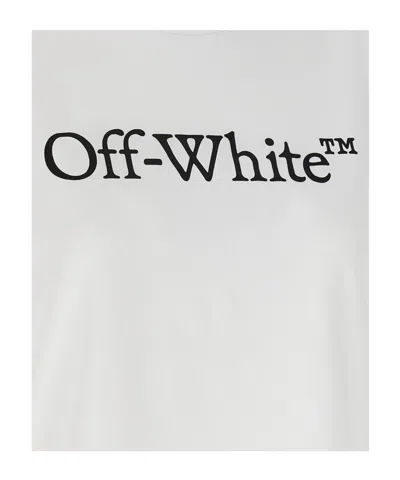 Off-white Relaxed Fit Cotton Tee With Oversized Logo In Animal Print