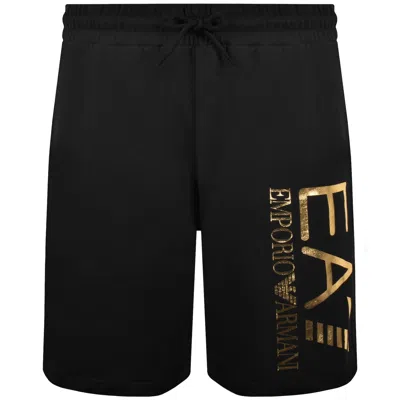 Ea7 Logo-print Drawstring Shorts In Black