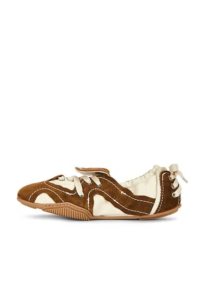 Acne Studios Bilaria Lace-up Suede And Leather Ballet Flats