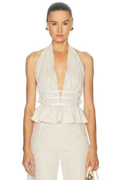 Juillet Violet Halter Top In Neutral