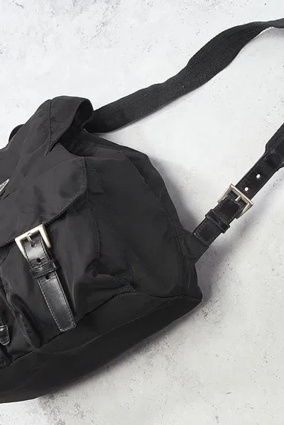 Pre-owned Prada Tessuto Backpack In Black