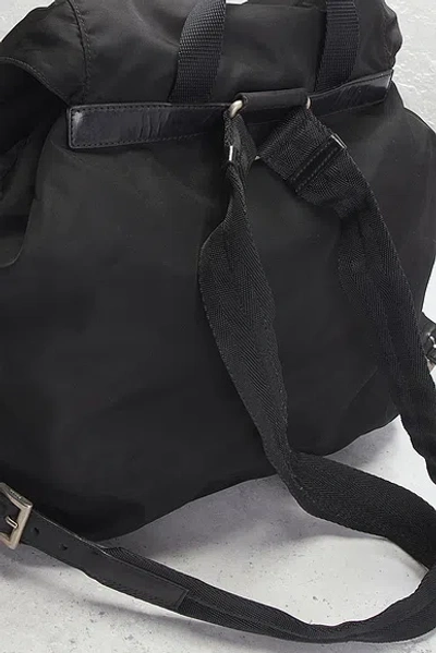 Pre-owned Prada Tessuto Backpack In Black