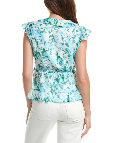 Cece Ruffle Wrap Top In Multi