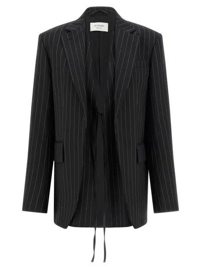 Sportmax Black Striped Blazer In Black