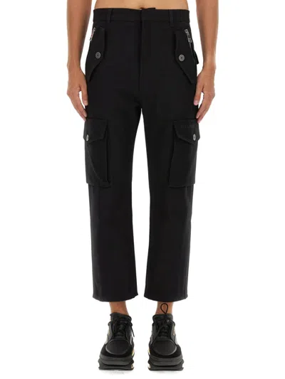 Balmain Cotton Cargo Pants In Black