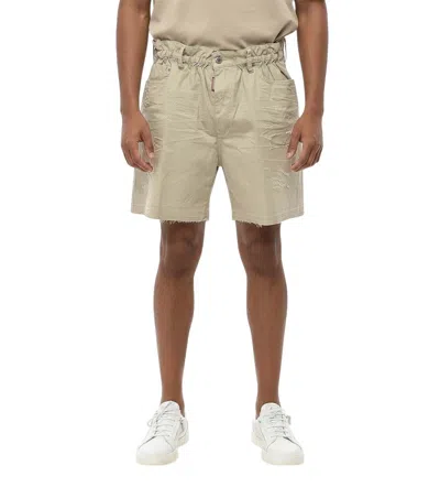 Dsquared2 Distressed-effect Cotton Shorts In Multi
