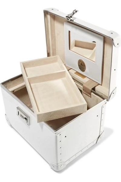 Shop Globe-trotter Pearl 13" Leather-trimmed Fiberboard Vanity Case In White