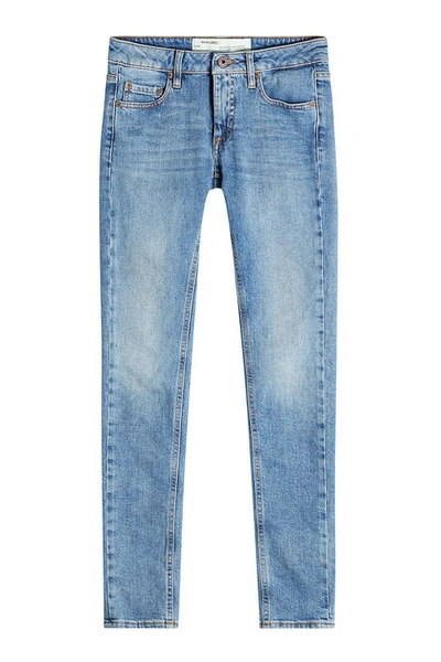 Off-white Printed Skinny Jeans In Blue
