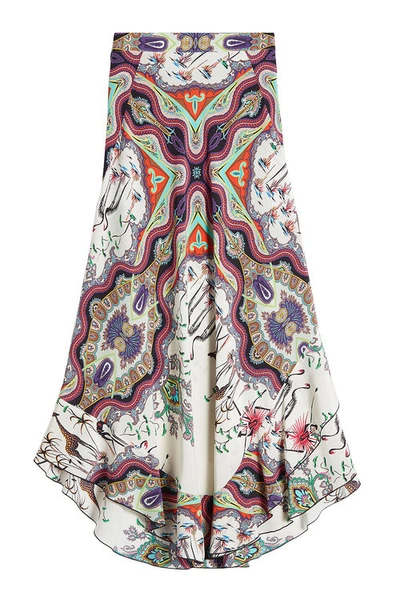 Etro Patterned Maxi Skirt In White