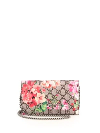 Shop Gucci Gg Blooms Supreme Chain Wallet In Na