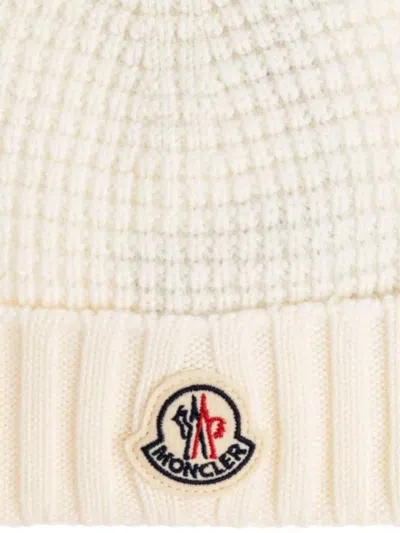 Moncler Simple Bear Hat In White