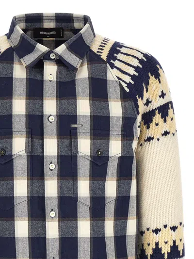 Dsquared2 Classic Check Drawstring Shirt In Multi
