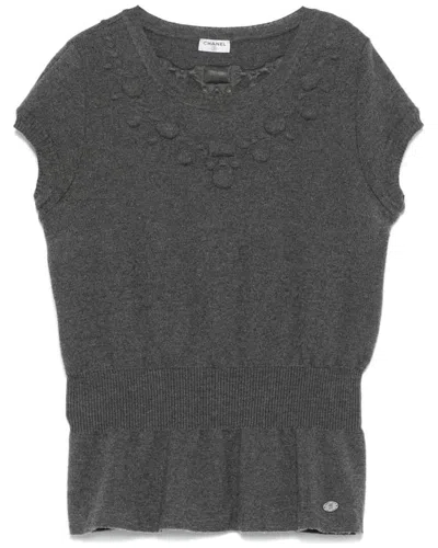 Chanel 2010s Wool Trompe-l'oeil Necklace Top, Size Int; S (authentic Pre-  Loved)