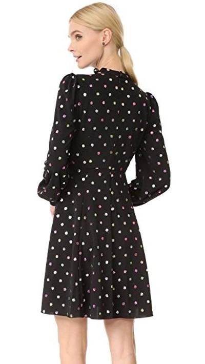 Shop Marc Jacobs Long Sleeve Dress With Tie In 主色黑色