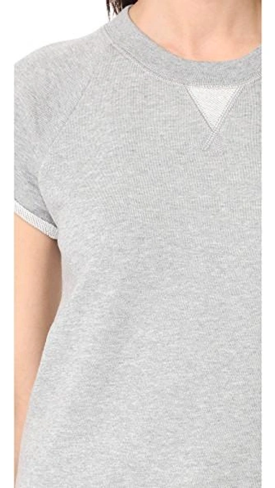 Shop Alexander Wang T Cap Sleeve Sweatshirt In 麻灰色