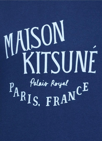Shop Maison Kitsuné 'palais Royal' Print Cotton T-shirt