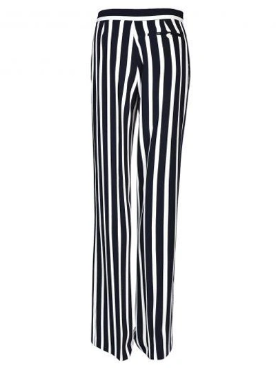 Shop Alberta Ferretti Striped Wide Leg Trousers