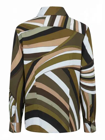 Pucci Camisa - Azul In Multi