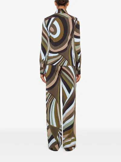 Pucci Camisa - Azul In Multi