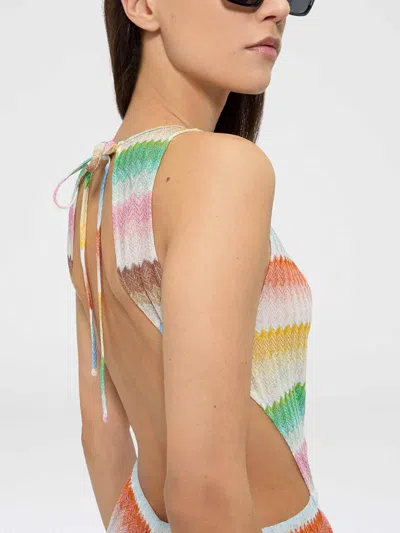 Missoni Zigzag Pattern Open Back Jumpsuit In Multicolor