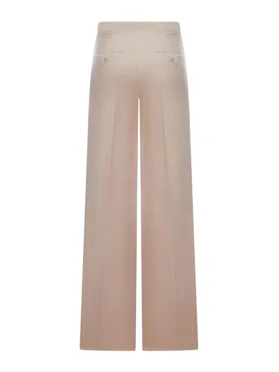 Max Mara Silk Pants In Camel