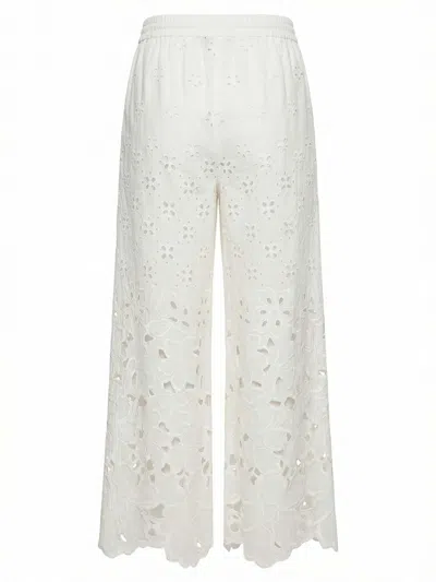 Ermanno Scervino Openwork Trousers In Blanco