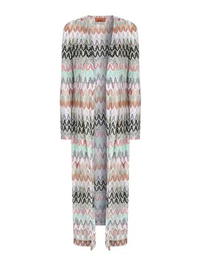 Missoni Zigzag Pattern Coat In Multi