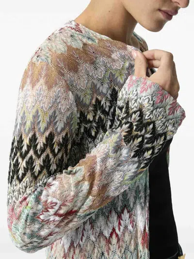 Missoni Zigzag Pattern Coat In Multi