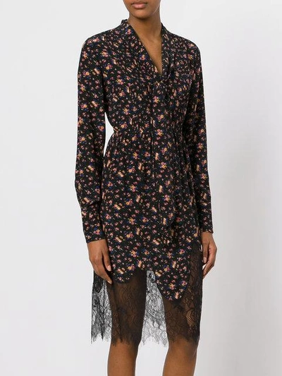 Shop Mcq By Alexander Mcqueen Floral Pintuck Peasant Dress