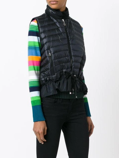 Shop Moncler Hooded Padded Front Gilet