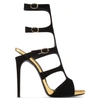 GIUSEPPE ZANOTTI GIUSEPPE ZANOTTI - BLACK SUEDE SANDAL WITH 5 STRAPS RENEE,E7020900310