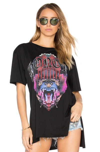 Shop Marcelo Burlon County Of Milan Neomi Poncho T-shirt In Black Multicolor