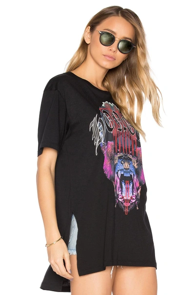 Shop Marcelo Burlon County Of Milan Neomi Poncho T-shirt In Black Multicolor