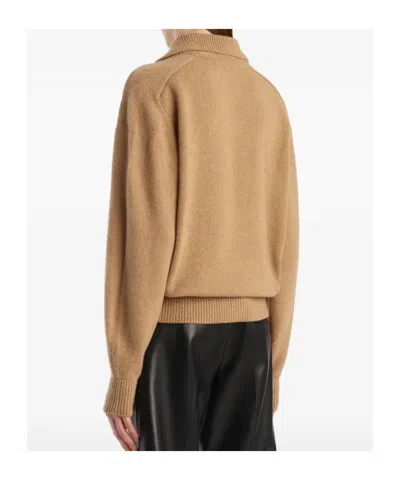 Khaite Long-sleeved Pullover In Brown
