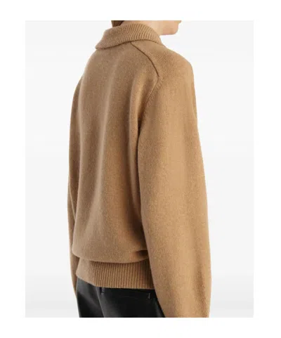 Khaite Long-sleeved Pullover In Brown