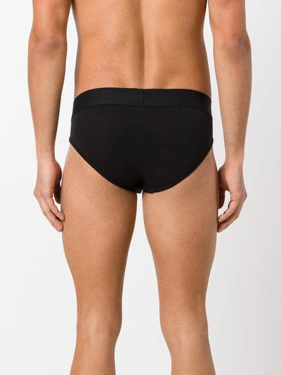 Shop Versace Logo Briefs In Black