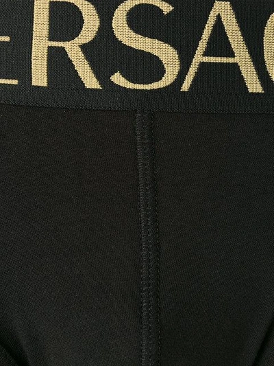 Shop Versace Logo Briefs In Black