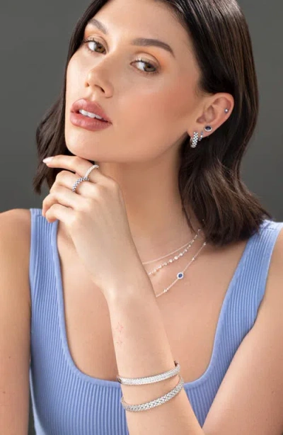 Bony Levy Diamond Bangle In White