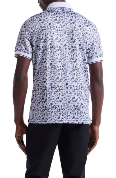 Bugatchi Three-button Performance Polo In Black