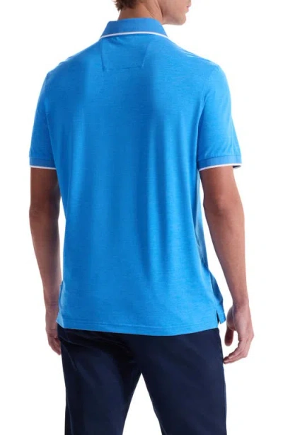 Bugatchi Three-button Performance Polo In Blue