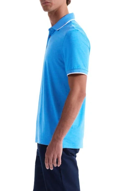 Bugatchi Three-button Performance Polo In Blue