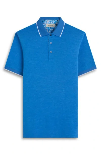 Bugatchi Three-button Performance Polo In Blue