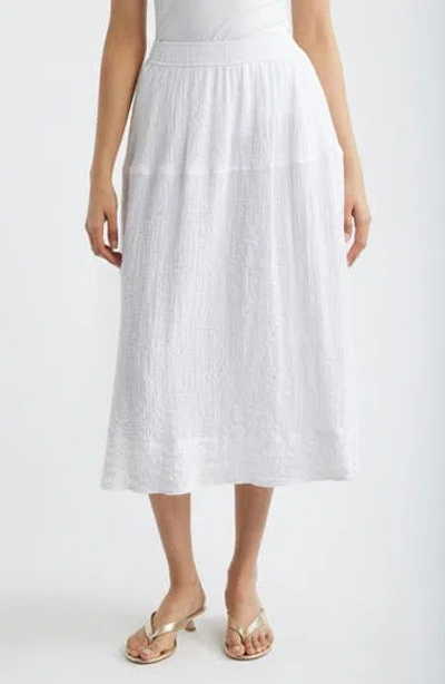 Bernardo Crinkle Maxi Skirt In White